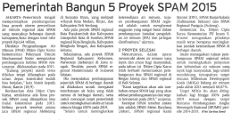 Pemerintah Bangun 5 Proyek SPAM 2015