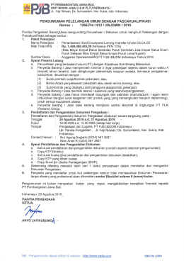 Page 1 // PT PEMBANGKITAN JAWA-BALI : UNIT BISNIS JASA O 8