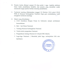 Page 1 10. Peserta lomba dibatasi sampai 20 (dua puluh ) regu