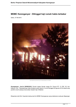 Berita 7150_MDMC Karanganyar : Ditinggal haji rumah habis terbakar