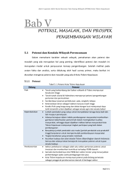 bab 5 potensi - masalah - Pemerintah Kota Tidore