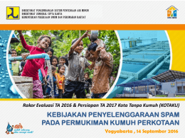 Pengembangan SPAM di Kawasan Kumuh