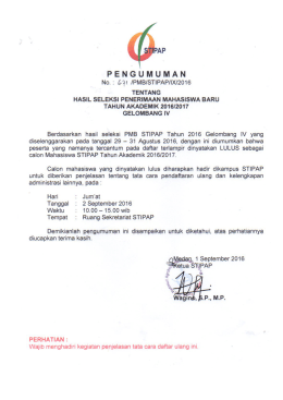 Lihat Hasil Seleksi