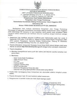 Page 1 REPUBLIK INDONESIA UNIT LAYANAN PENGADAAN