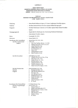 sURAT KEPUTUSAN DIREKTUR IENDERAL BADAN PERADILAN