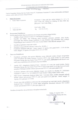 Page 1 PENGUMUMAN PENGADAAN BARANG DAN JASA PT