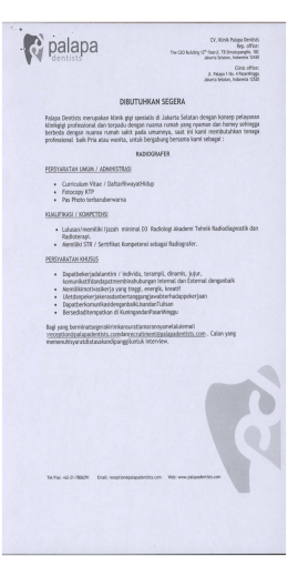 cv klinik palapa dentists