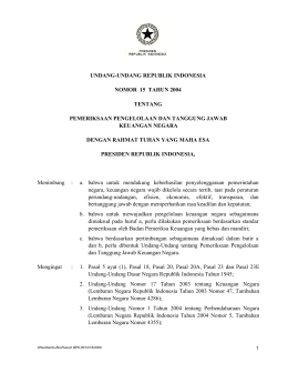 undang-undang republik indonesia nomor 15 tahun 2004 tentang