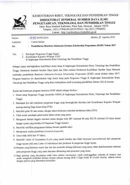 Surat IGSP Tahun 2017 - Ditjen Sumber Daya Iptek Dikti