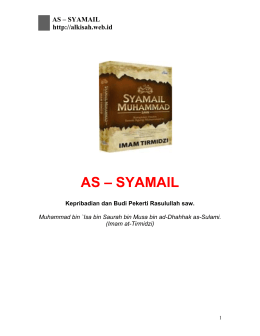 As-Syamail – Imam At-Tirmidzi