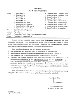 Page 1 NOTA DINAS No. 133 /ND/X.7.YOG/09/20 | 6 Kepada : 1