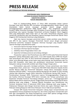 PDF Press Release LKPD Kab. Lebong