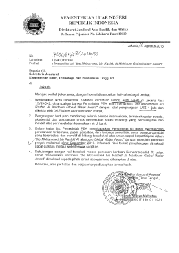 Page 1 KEMENTERIAN LUAR NEGERI REPUBLIK INDONESIA