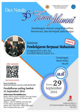 Page 1 Membangun Alumni yang Berkualitas, Berinovasi, dan