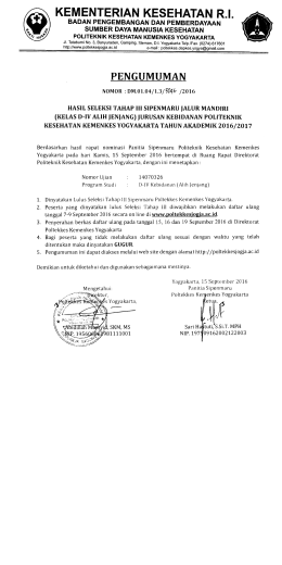 - POLITEKNIK KESEHATAN YOGYAKARTA