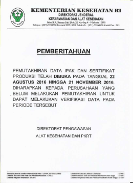 Page 1 KEMENTERIAN KESEHATAN RI DIREKTORAT JENDERAL