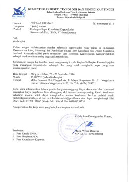 Undangan Rakor Protokol
