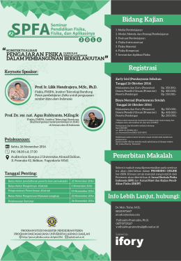 Poster SPFA - S2 Pendidikan Fisika Universitas Ahmad Dahlan