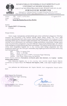 Surat Ijin - Jejaring Blog Unnes