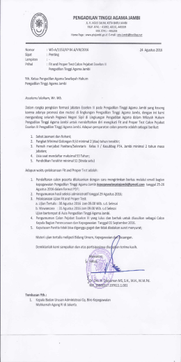 Surat Fit Proper Test Esselon III