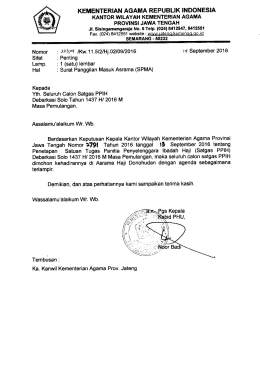 (SPMA) Satgas PPIH debarkasi Solo 1437 H