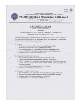revisi pelaksanaan seleksi sipencatar dp iii crash