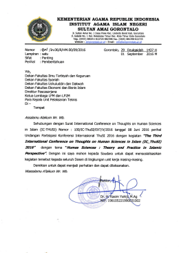 SURAT PEMBERITAHUAN CALL for PAPERS