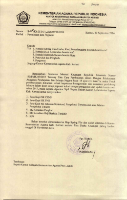 Surat Permintaan Dokumen Pegawai