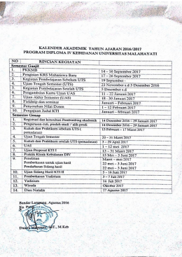 kalender akademik tahun ajaran 2016/2017