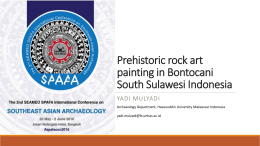 Prehistoric rock art painting in Bontocani South Sulawesi Indonesia