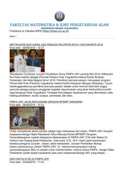 Published on Fakultas MIPA (https://fmipa.uny.ac.id) MIFTAHUDIN