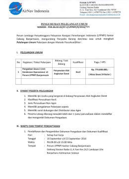 Pengumuman Pelelangan Umum