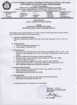 Pengumuman Pelaksanaan Semester Pendek Semester