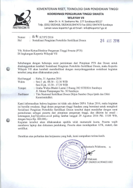 Surat Edaran - Kopertis VII