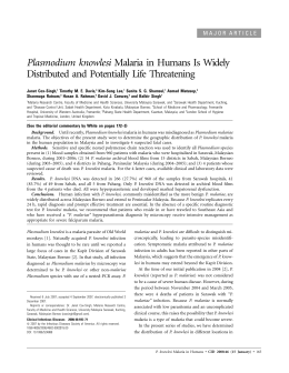 Plasmodium knowlesi Malaria in Human Is Widely Distributed and