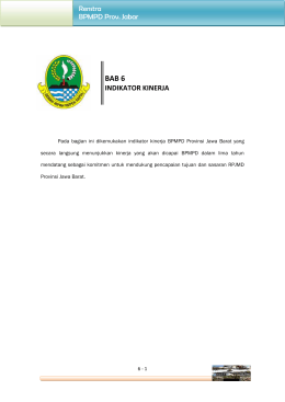 Bab 6 Laporan RENSTRA BPMPD Prov Jawa Barat