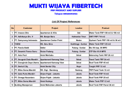 List Project References - CV. Mukti Wijaya Fibertech