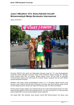 Berita 7253_Juara 3 Marathon 10 K, Siswa Sekolah Inovatif