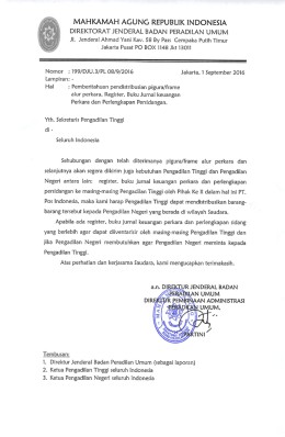 Page 1 MAHKAMAH AGUNG REPUBLIK INDONESIA DIREKTORAT