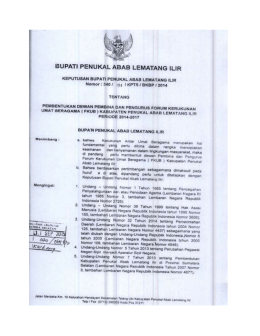 Page 1 BUPATI PENUKAL ABAB LEMATANG ILIR KEPUTUSAN