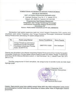 Page 1 KEMENTERIAN KOORDINATOR BIDANG PEREKONOMIAN