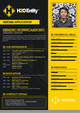 Page 1 RESUME APPLICATION HENIDRO NURWICAKSONO