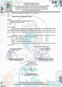 Surat Undangan Finalis - Universitas Brawijaya