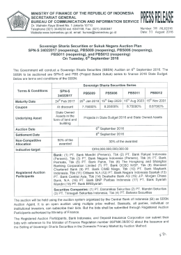 Page 1 MINISTRY OF FINANCE OF THE REPUBLIC OF