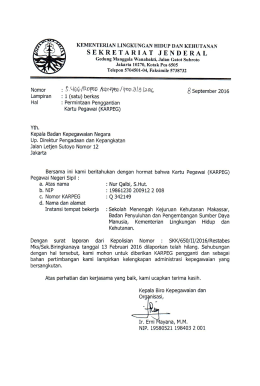 Page 1 KEMENTERIAN LINGKUNGAN HIDUP DAN KEHUTANAN