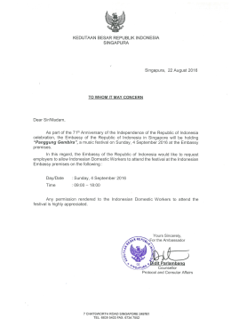Page 1 KEDUTAAN BESAR REPUBLIK INDONESIA SINGAPURA