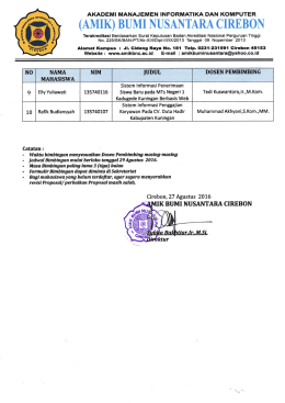 jadwal bimbingan ta 2016