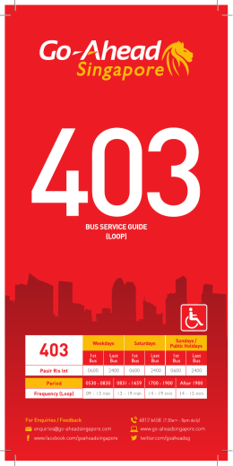 Page 1 Go-Ahead SingapºreW BUS SERVICE GUIDE LOOP