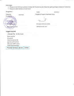 Page 1 Keterangan: • Pelaporan dari klinik perusahaan di rekap