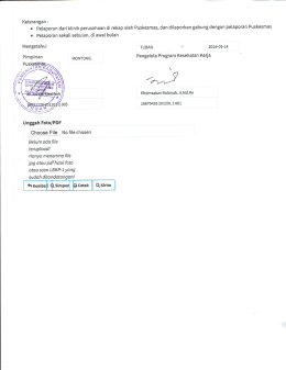 Page 1 Keterangan: • Pelaporan dari klinik perusahaan di rekap
